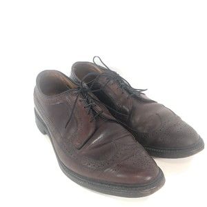 COPY - ALLEN EDMONDS SHELL CORDOVAN MacNeil Burgundy Wingtips 11.5 D Horween 90…